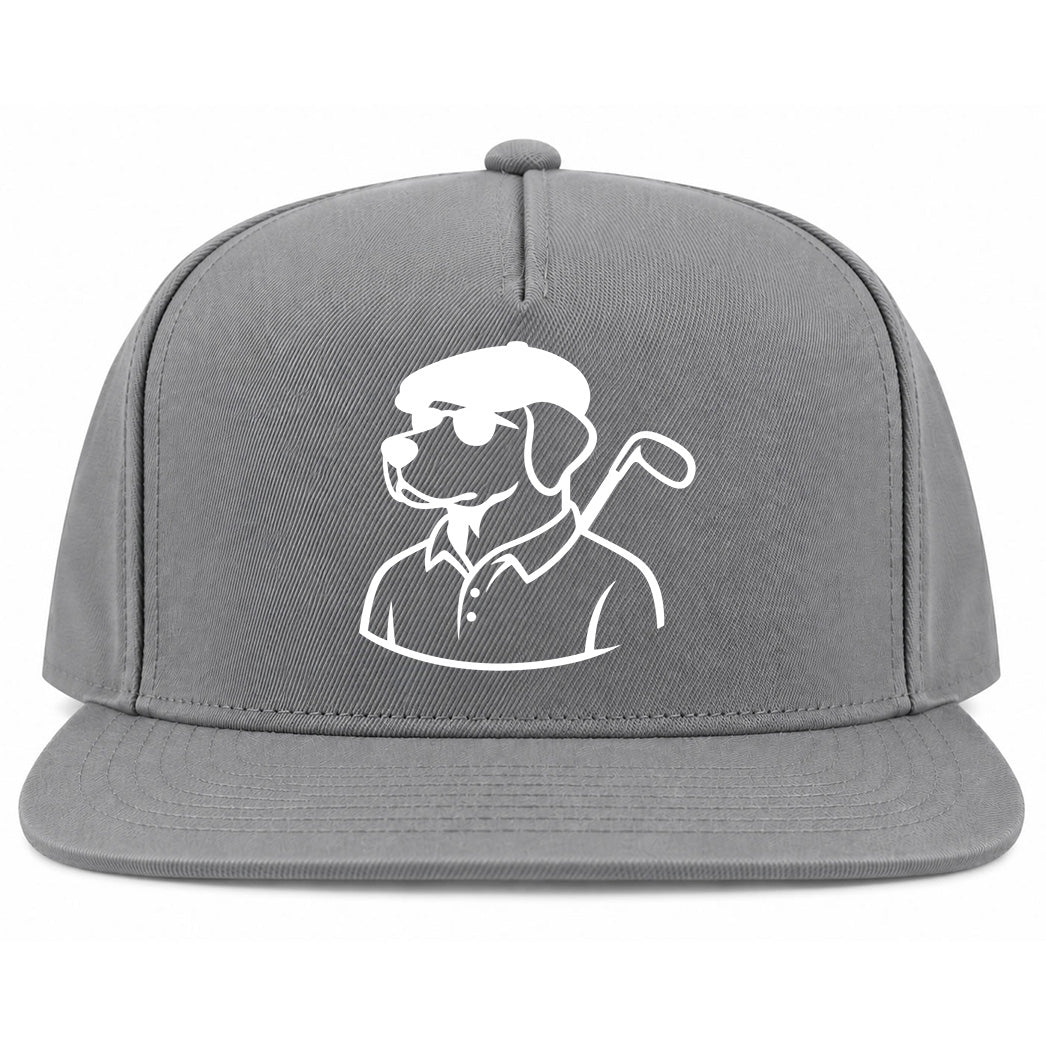 Grey Country Club Dog Golf Snapback Hat