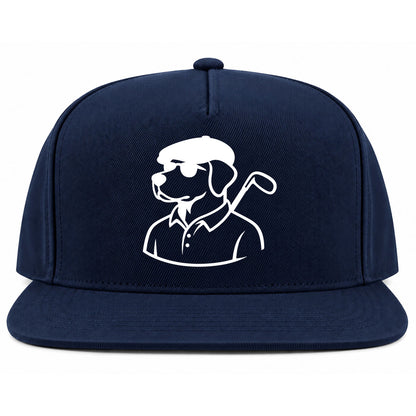 Navy Blue Country Club Dog Golf Snapback Hat