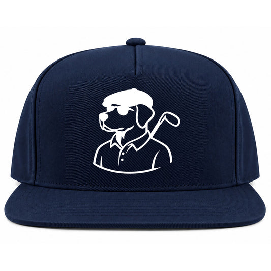 Navy Blue Country Club Dog Golf Snapback Hat