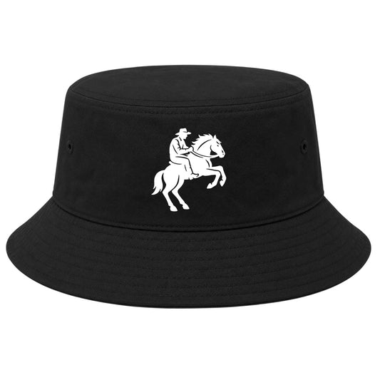 Black Cowboy Riding A Horse Golf Bucket Hat