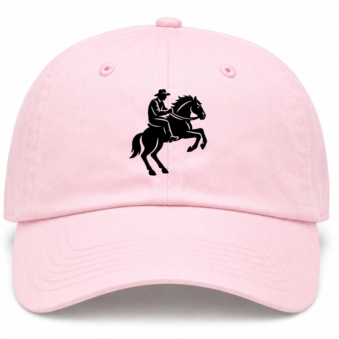 Pink Cowboy Riding A Horse Golf Dad Hat