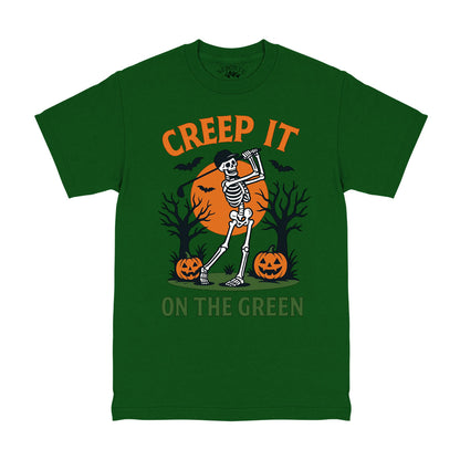 Creep It On The Green Halloween Golf Men's T-Shirt Green