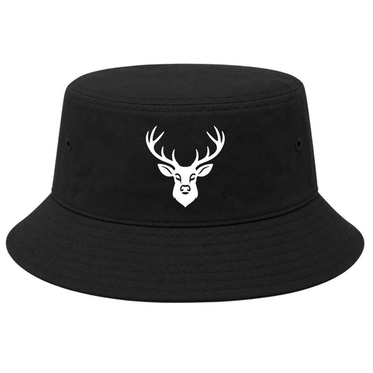 Black Dear With Antlers Golf Bucket Hat