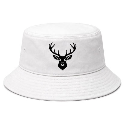 White Dear With Antlers Golf Bucket Hat