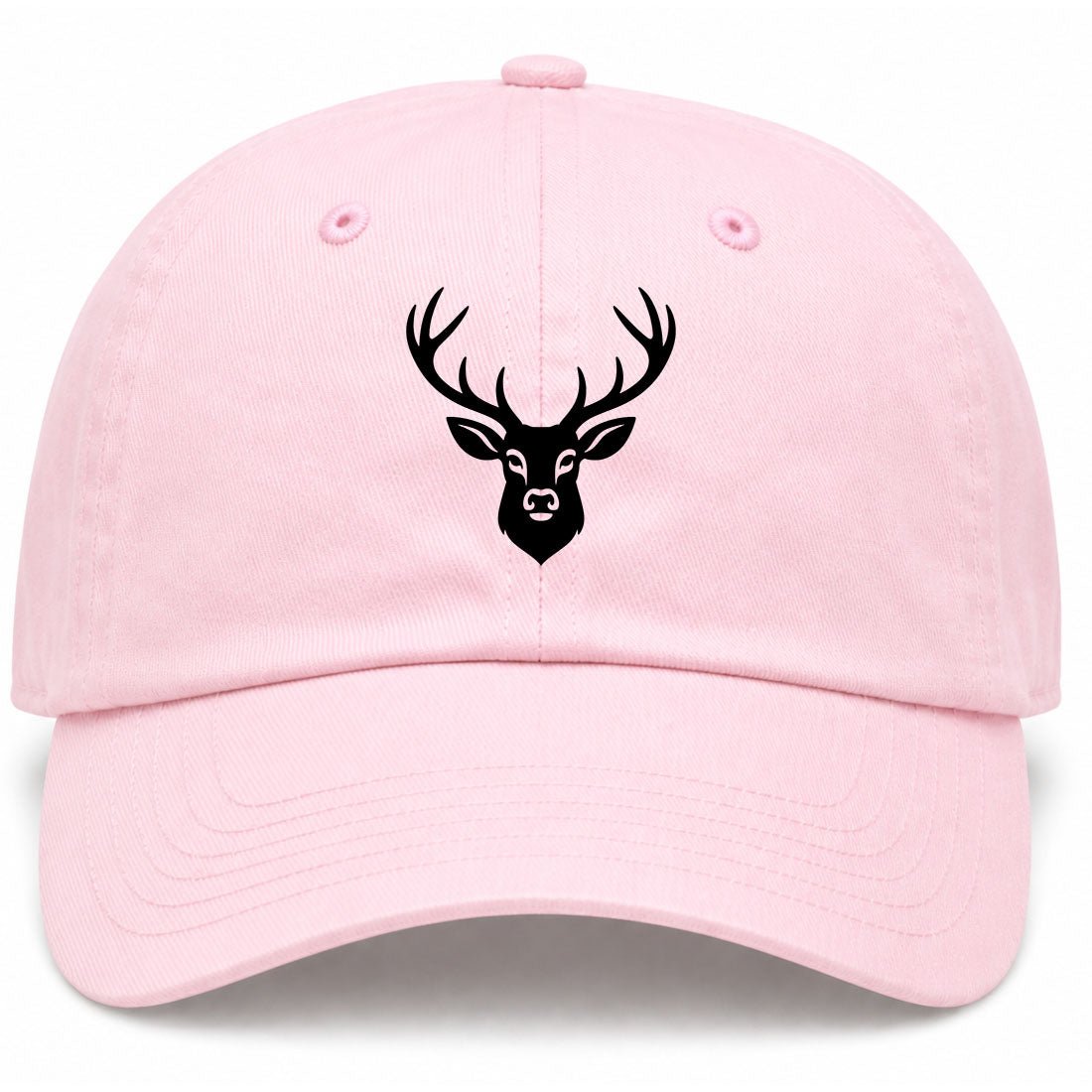 Pink Dear With Antlers Golf Dad Hat