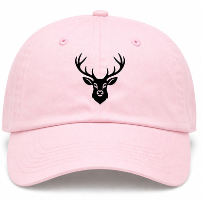 Pink Dear With Antlers Golf Dad Hat