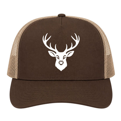 Brown Dear With Antlers Golf Trucker Hat