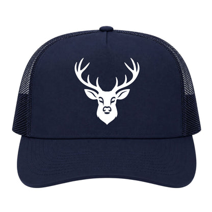 Navy Blue Dear With Antlers Golf Trucker Hat