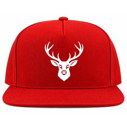 Red Dear With Antlers Golf Snapback Hat