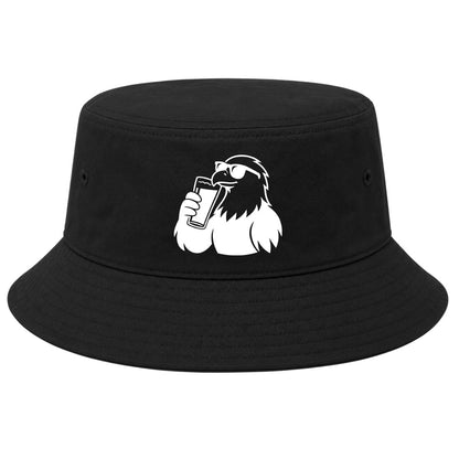 Black Eagle Drinking Beer Golf Bucket Hat