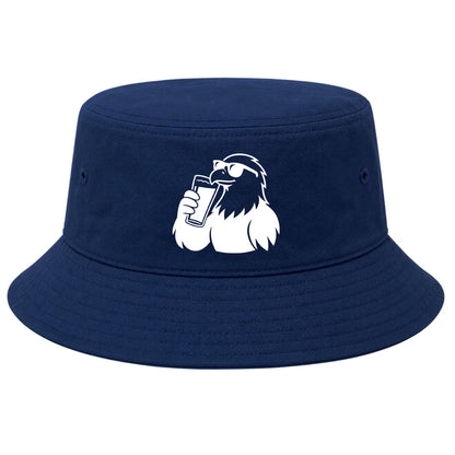 Navy Eagle Drinking Beer Golf Bucket Hat