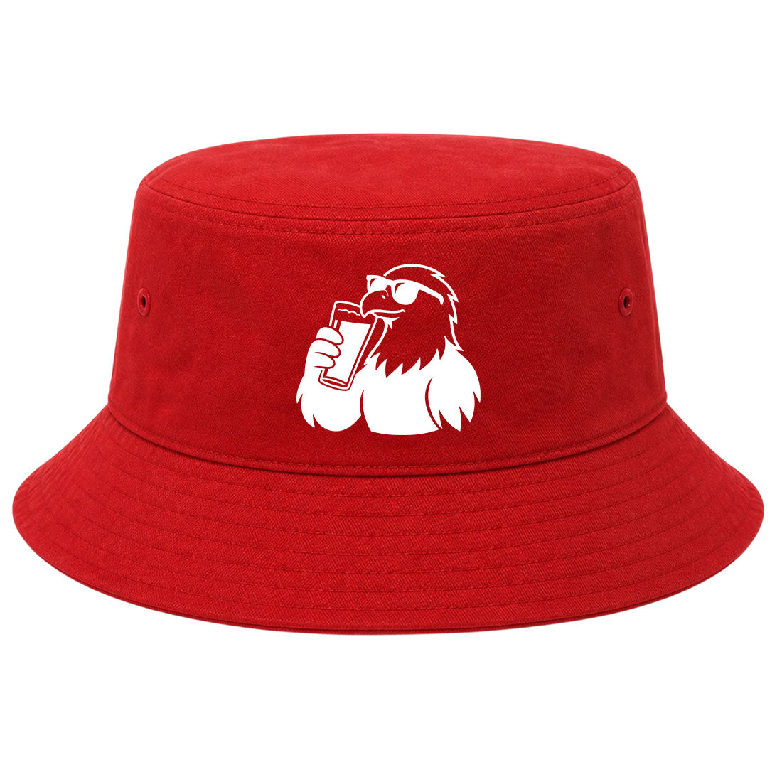 Red Eagle Drinking Beer Golf Bucket Hat