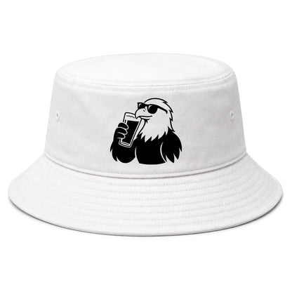White Eagle Drinking Beer Golf Bucket Hat