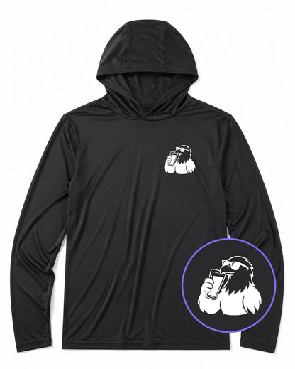 Black Eagle Drinking Beer Men's Lightweight Performance Golf Hoodie
