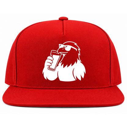 Red Eagle Drinking Beer Golf Snapback Hat