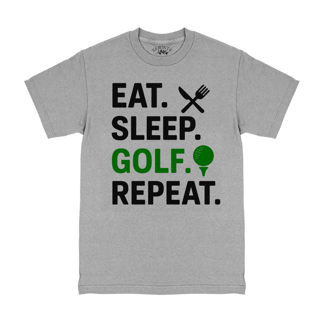 Grey Eat Sleep Golf Repeat T-Shirt