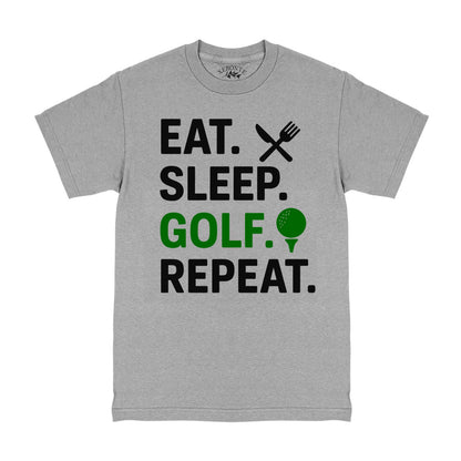 Grey Eat Sleep Golf Repeat T-Shirt