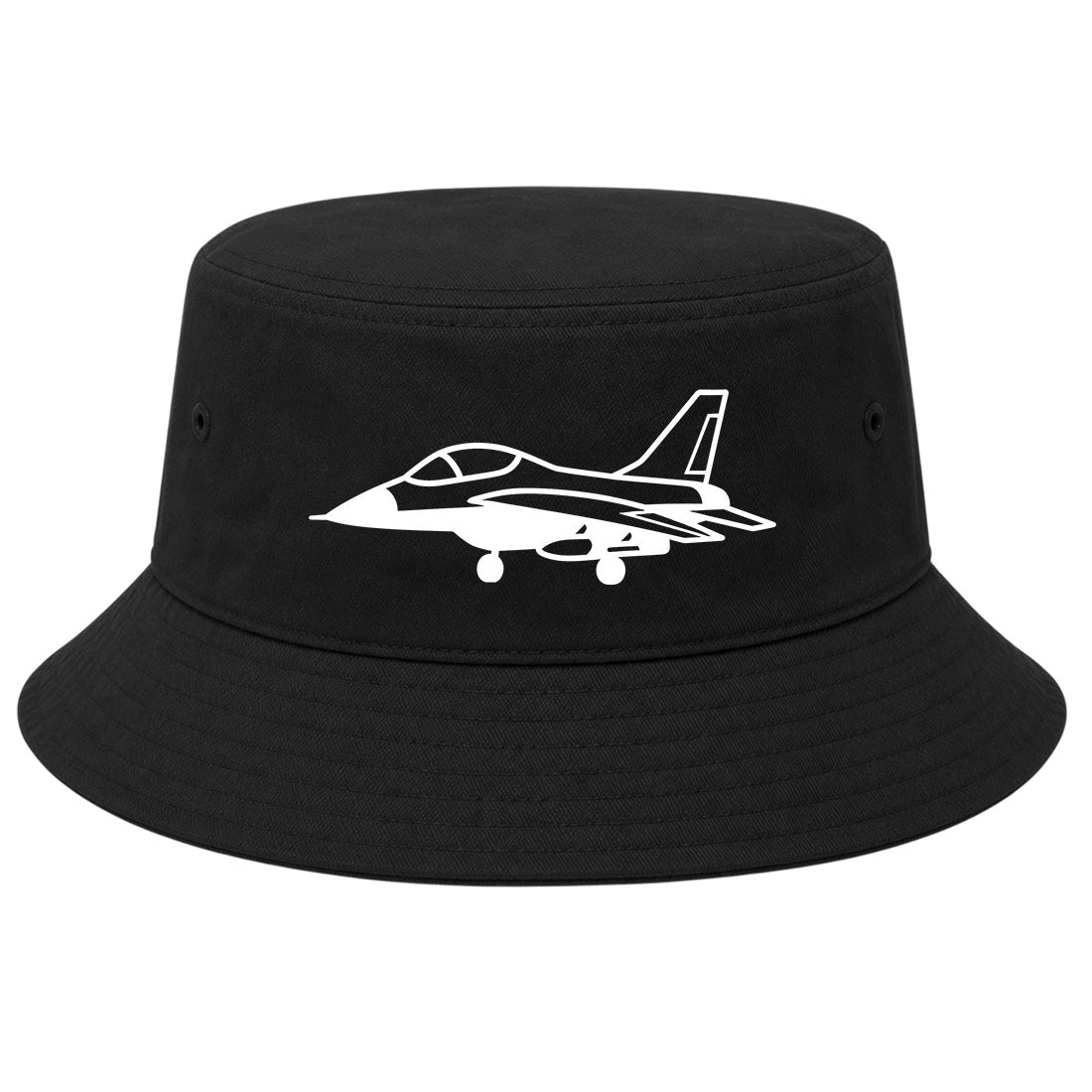 Black Fighter Jet Air Force Golf Bucket Hat