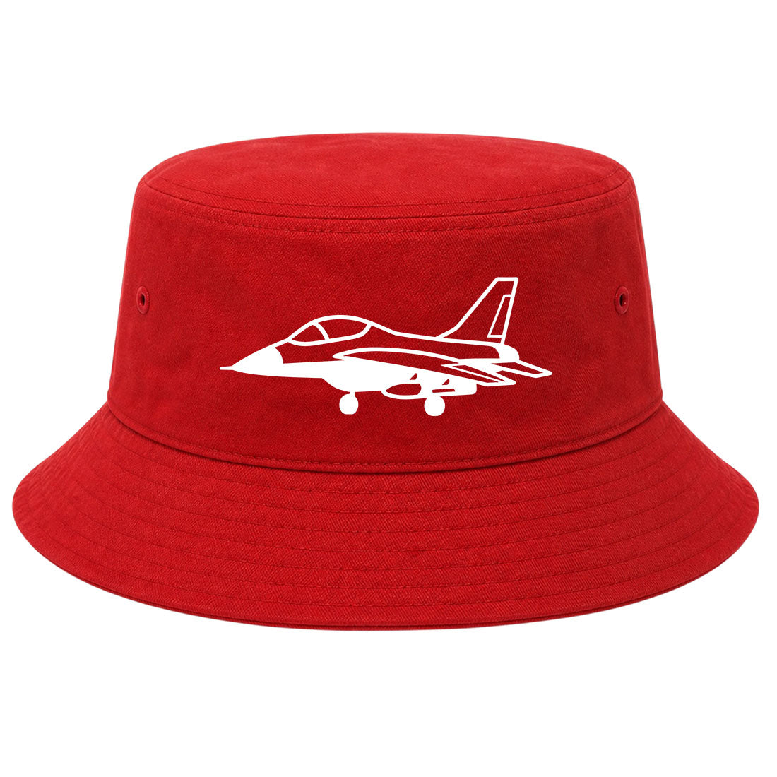 Red Fighter Jet Air Force Golf Bucket Hat