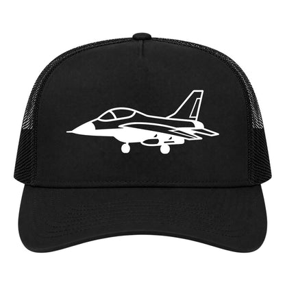 Black Fighter Jet Air Force Golf Trucker Hat