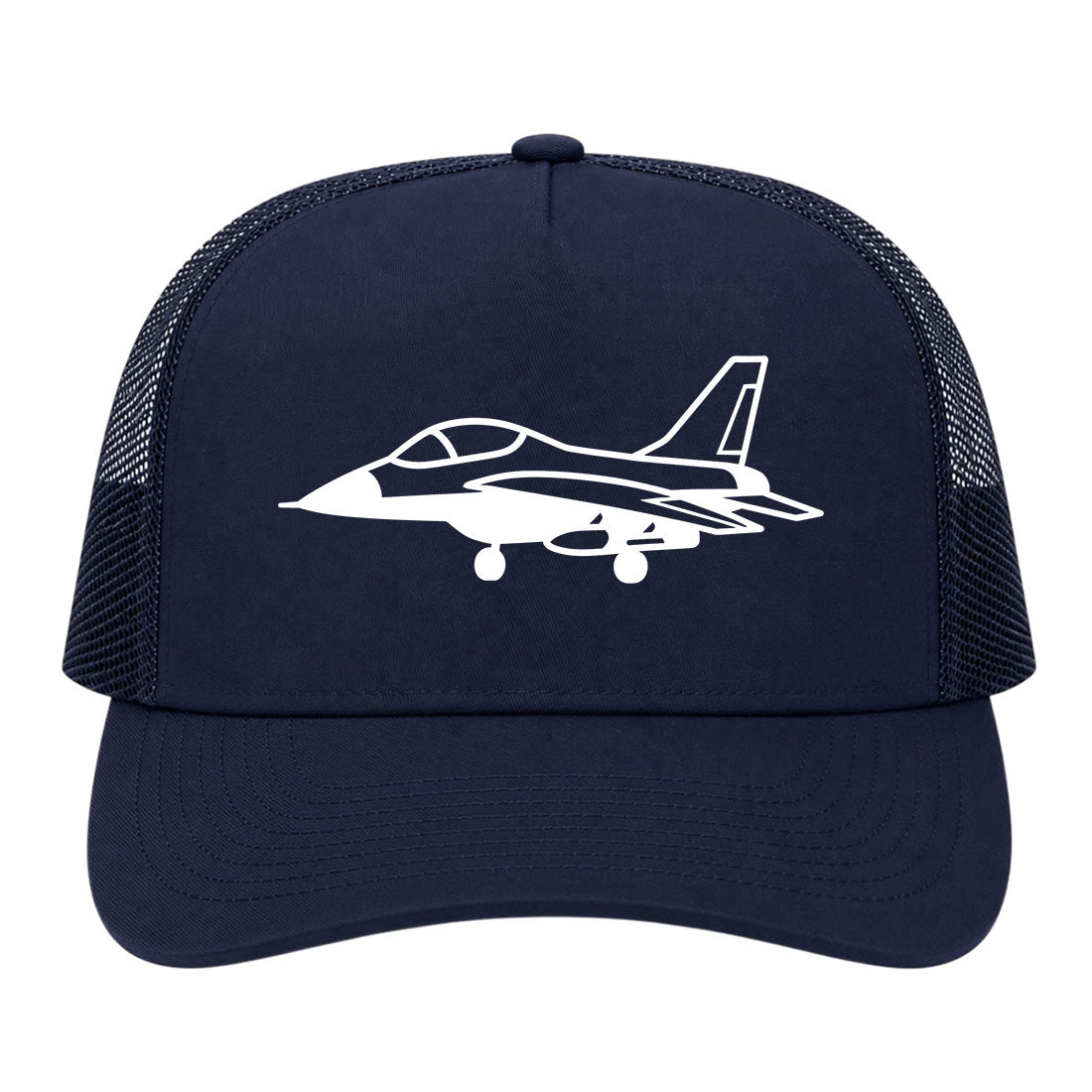 Navy Blue Fighter Jet Air Force Golf Trucker Hat