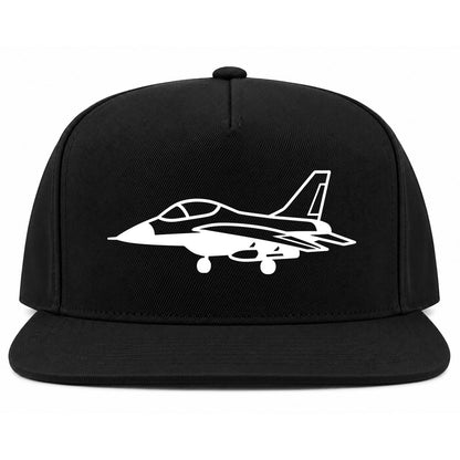 Black Fighter Jet Air Force Golf Snapback Hat