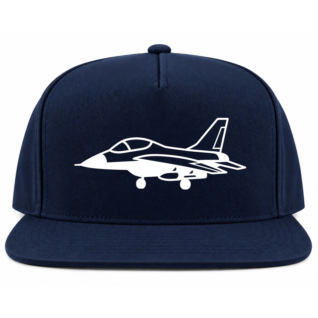 Navy Blue Fighter Jet Air Force Golf Snapback Hat