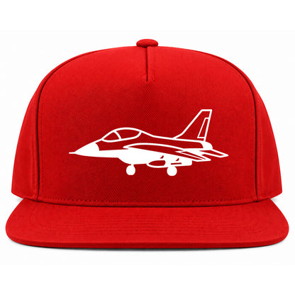 Red Fighter Jet Air Force Golf Snapback Hat