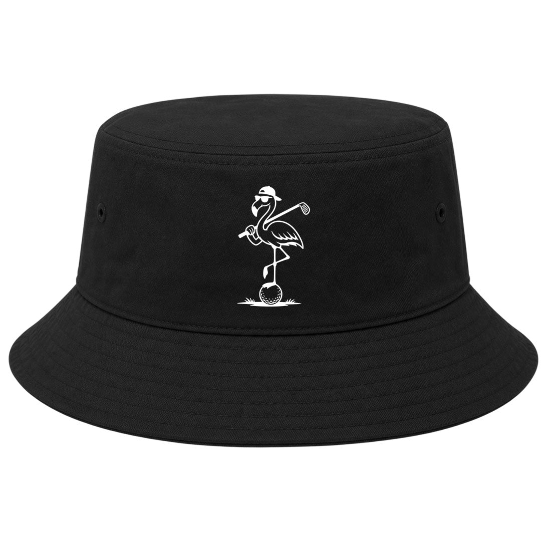 Black Flamingo Golf Bucket Hat