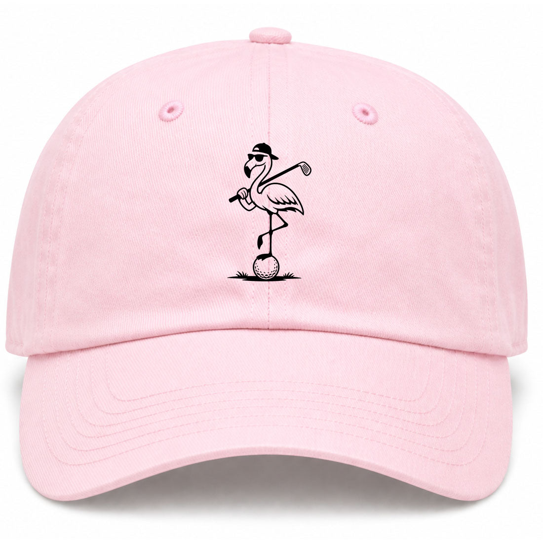 Pink Flamingo Golf Dad Hat
