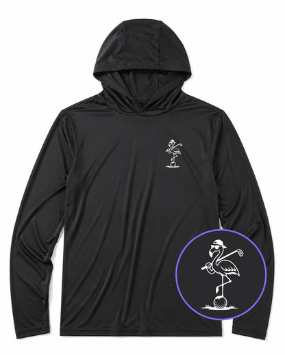 Black Flamingo Men's Lightweight Performance Golf Hoodie