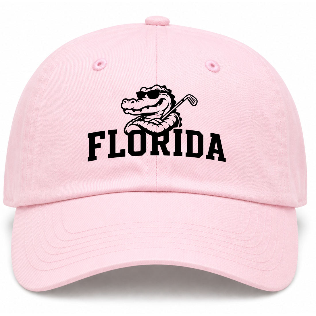 Pink Florida Alligator Golf Club Golf Dad Hat