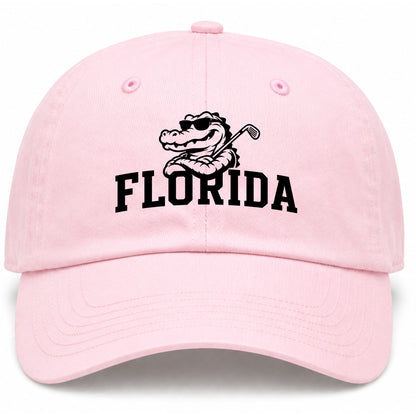 Pink Florida Alligator Golf Club Golf Dad Hat