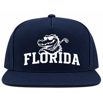Navy Blue Florida Alligator Golf Club Golf Snapback Hat