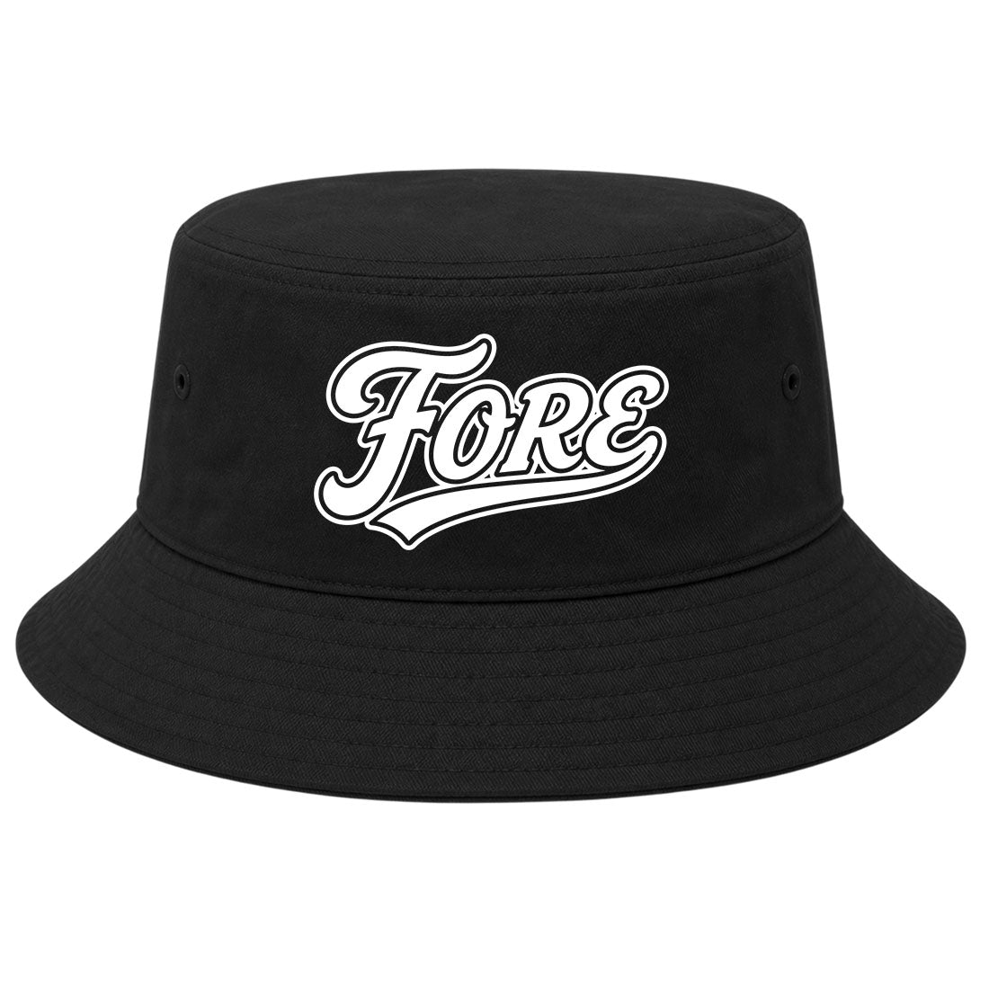 Black Fore Golf Bucket Hat