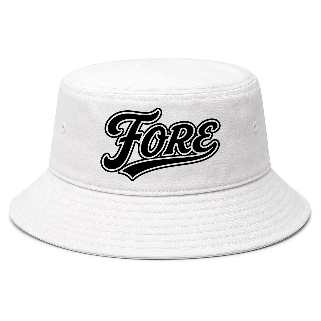 White Fore Golf Bucket Hat