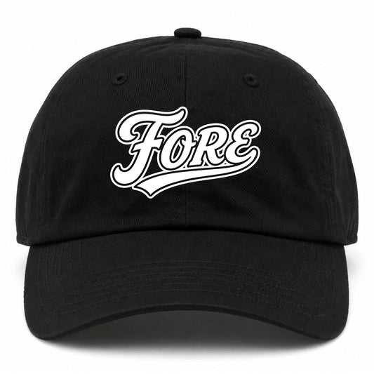 Black Fore Golf Dad Hat