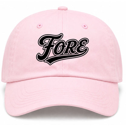 Pink Fore Golf Dad Hat