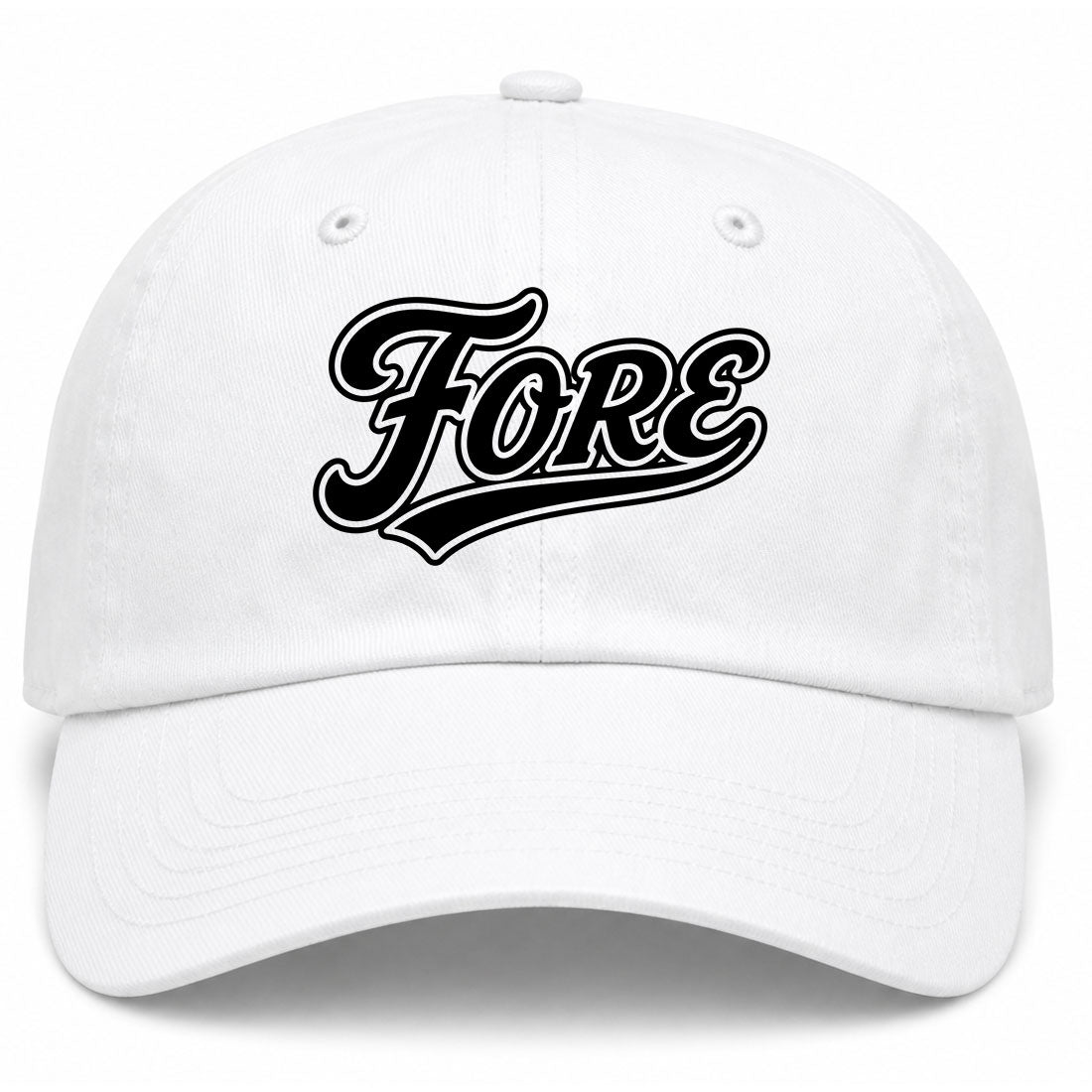 White Fore Golf Dad Hat