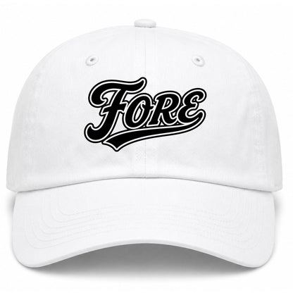 White Fore Golf Dad Hat