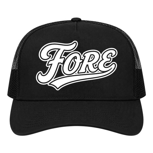 Black Fore Golf Trucker Hat