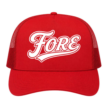 Red Fore Golf Trucker Hat