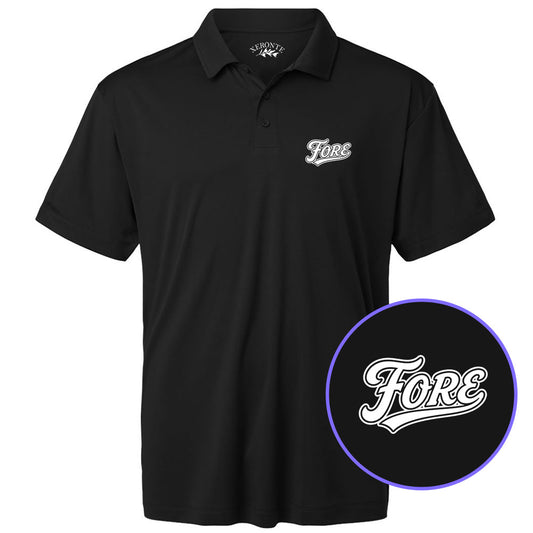 Black Fore Men's Golf Polo Shirt