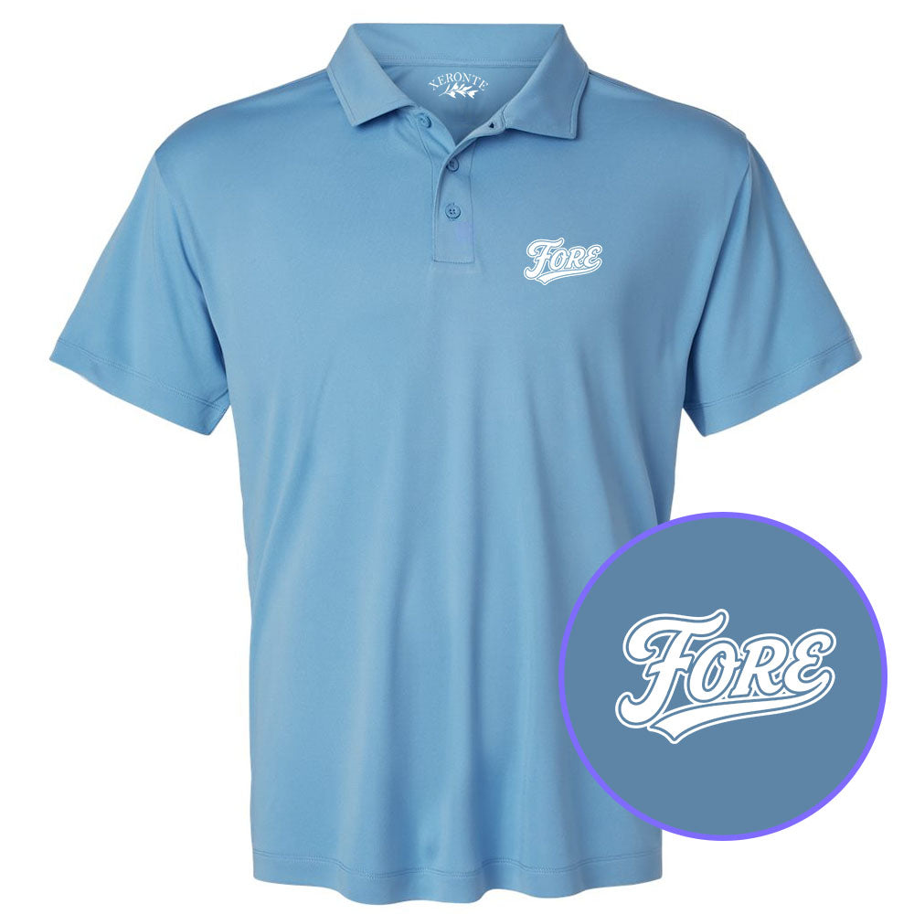 Carolina Blue Fore Men's Golf Polo Shirt