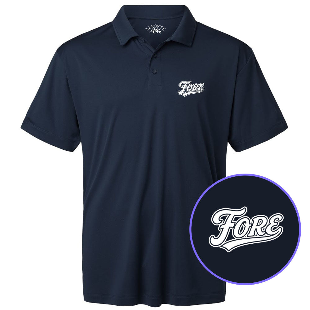 Navy Blue Fore Men's Golf Polo Shirt