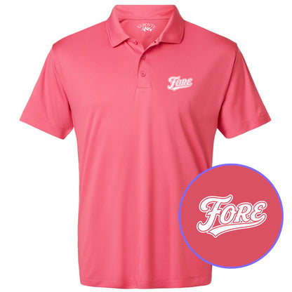 Pink Fore Men's Golf Polo Shirt