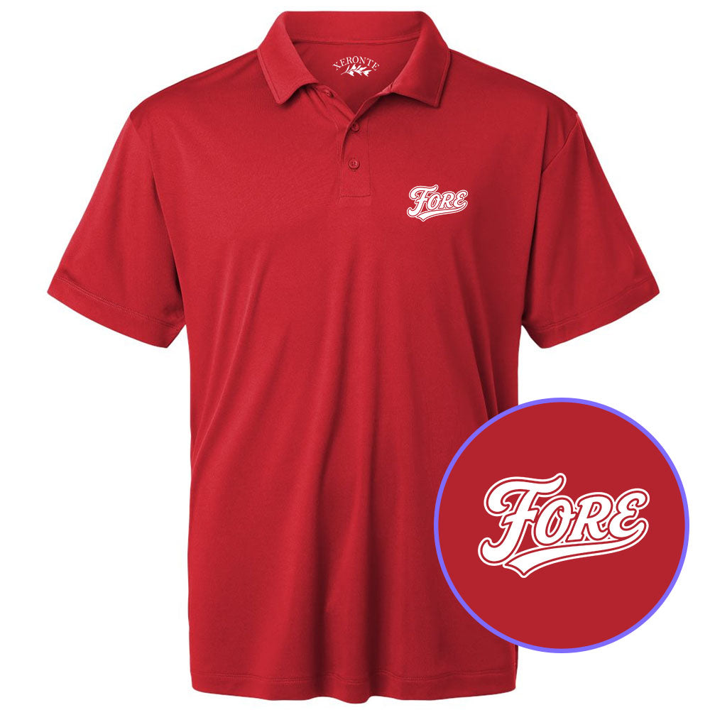 Red Fore Men's Golf Polo Shirt