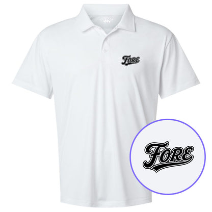 White Fore Men's Golf Polo Shirt