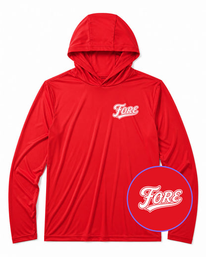 Red Fore Men's Lightweight Performance Golf Hoodie