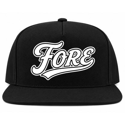 Black Fore Golf Snapback Hat